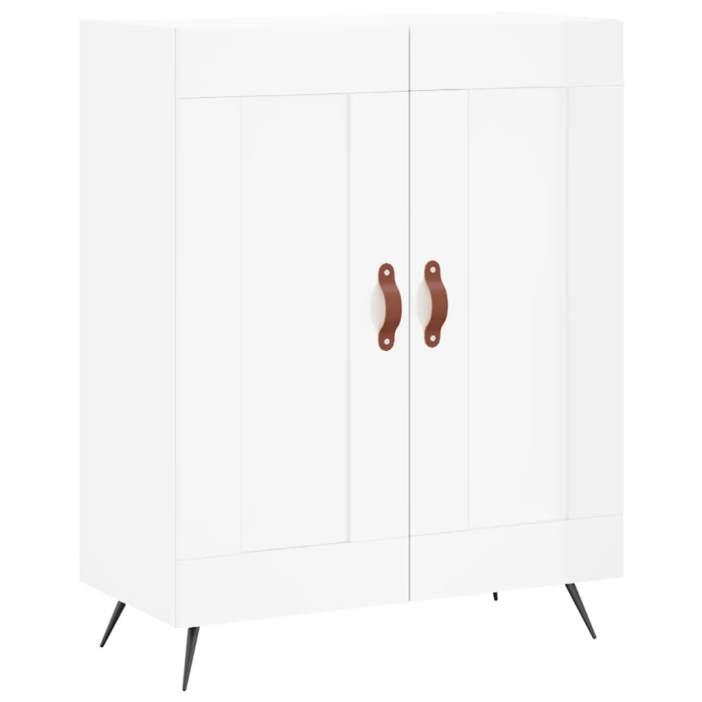 vidaXL Sideboard High Gloss White 69.5x34x90 cm Engineered Wood