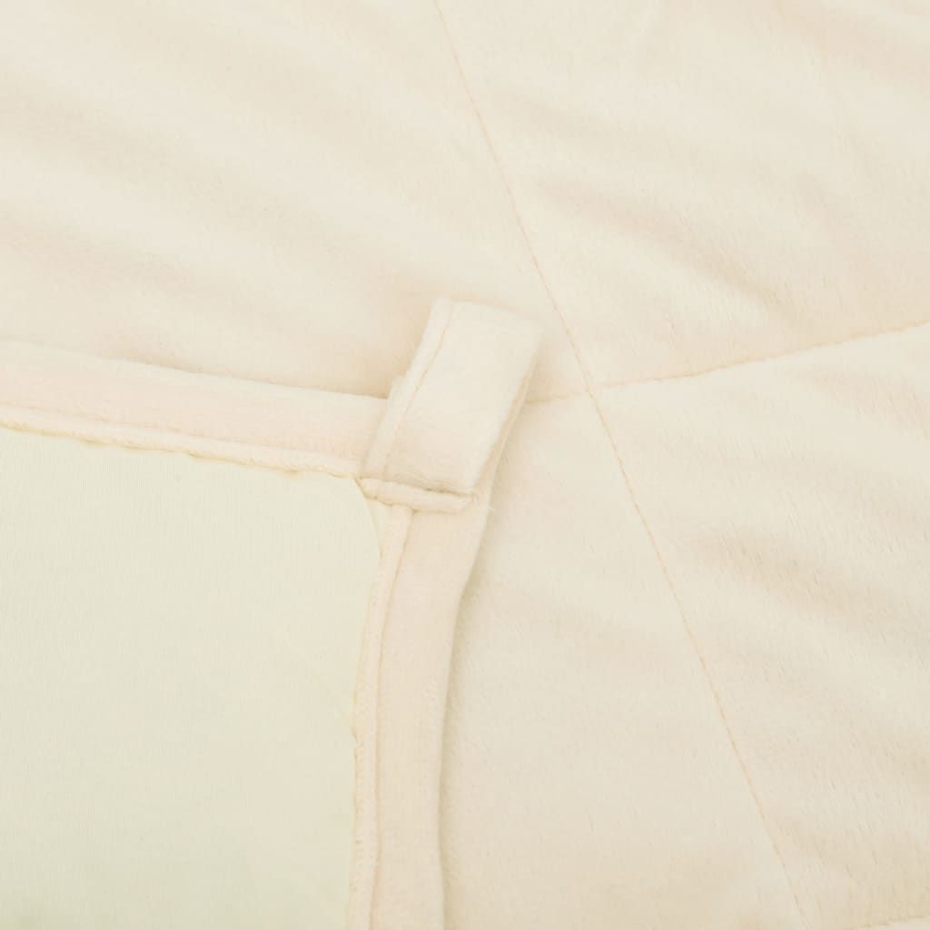 vidaXL Weighted Blanket Light Cream 220x240 cm King 11 kg Fabric