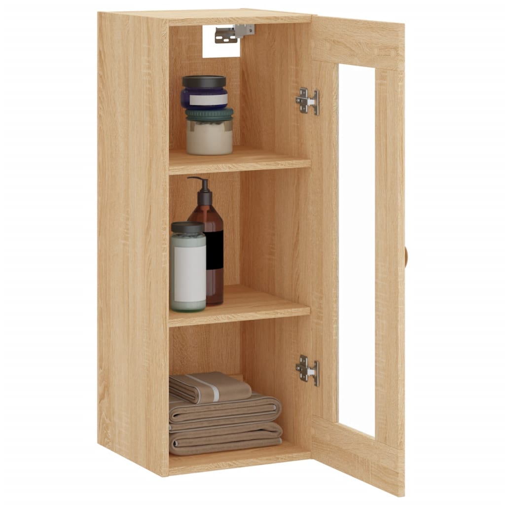 vidaXL Wall Mounted Cabinet Sonoma Oak 34.5x34x90 cm