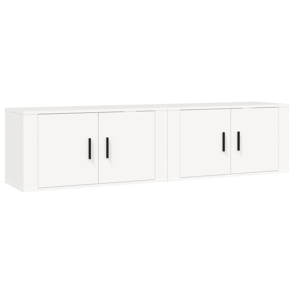 vidaXL Wall-mounted TV Cabinets 2 pcs White 80x34.5x40 cm