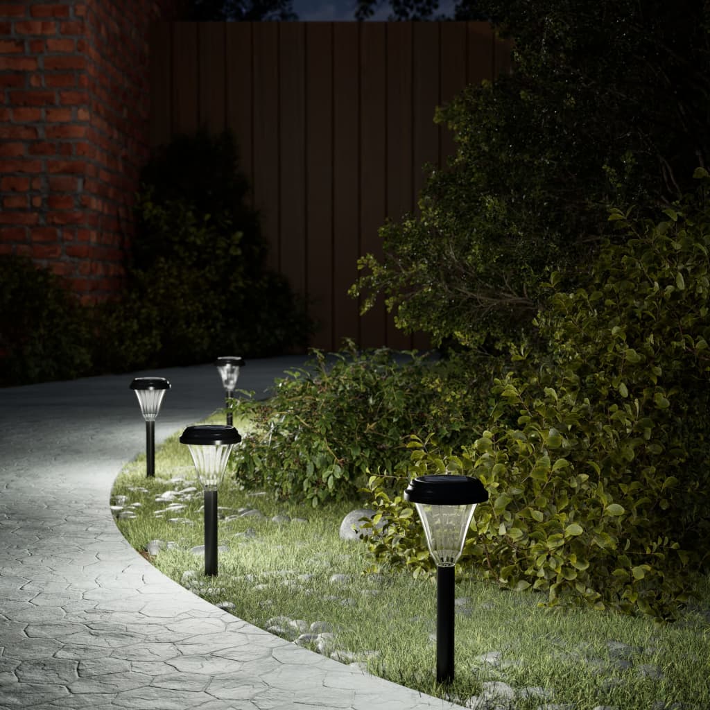 vidaXL Solar Pathway Lights with Ground Spikes 12 pcs White