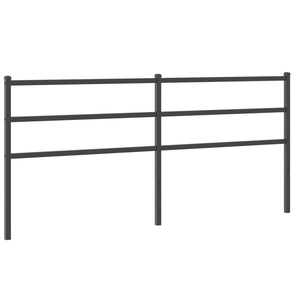 vidaXL Metal Headboard Black 200 cm