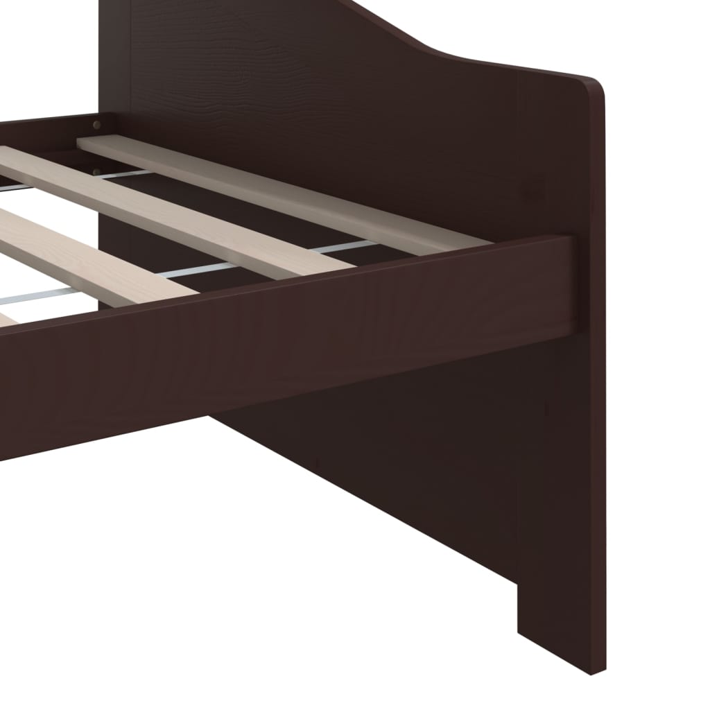 vidaXL 3-Seater Day Bed without Mattress Dark Brown 90x200 cm