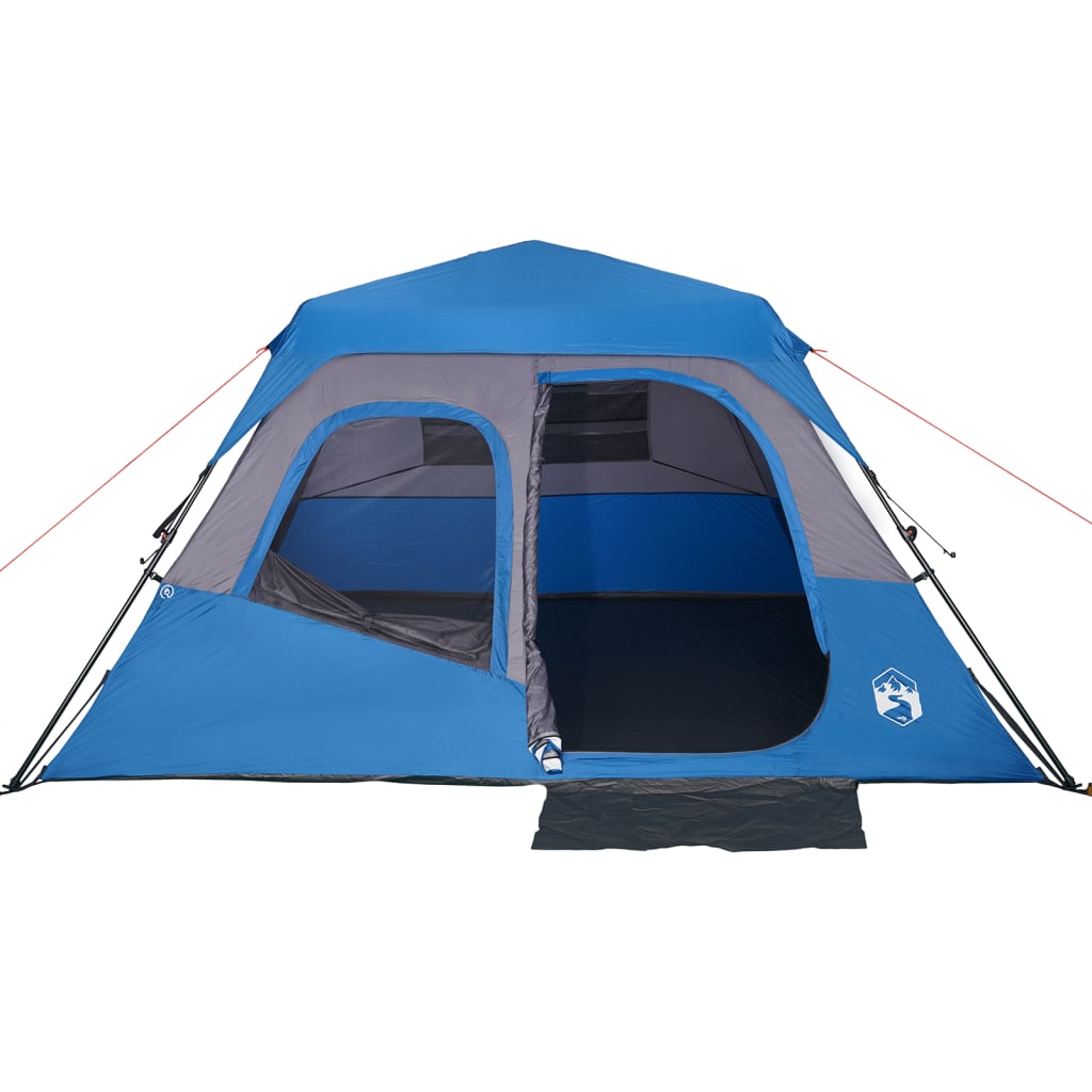 vidaXL Family Tent 6-Person Blue Quick Release Waterproof