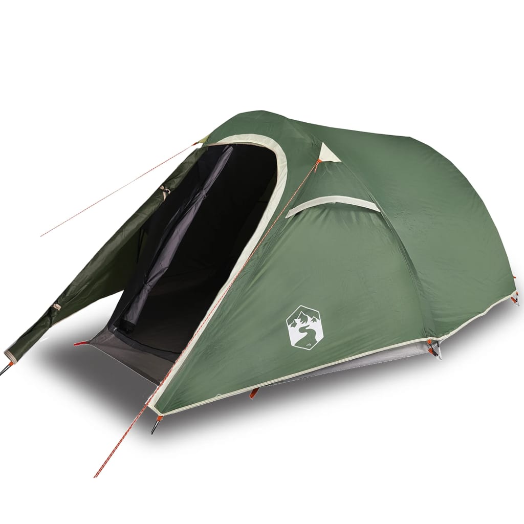 vidaXL Camping Tent Tunnel 2-Person Green Waterproof