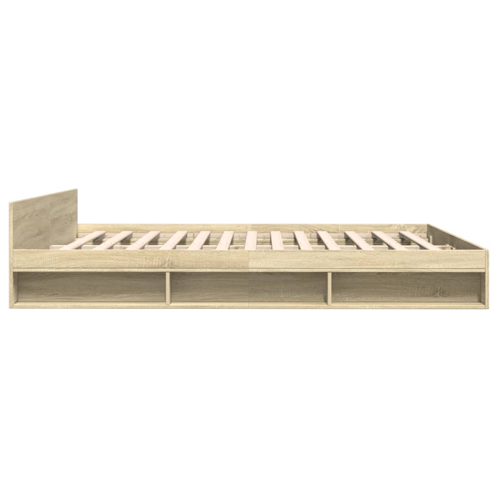 vidaXL Bed Frame with Drawers without Mattress Sonoma Oak 200x200 cm