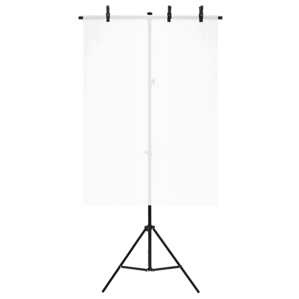 vidaXL T-Shape Background Stand Black 91x60x(70-200) cm