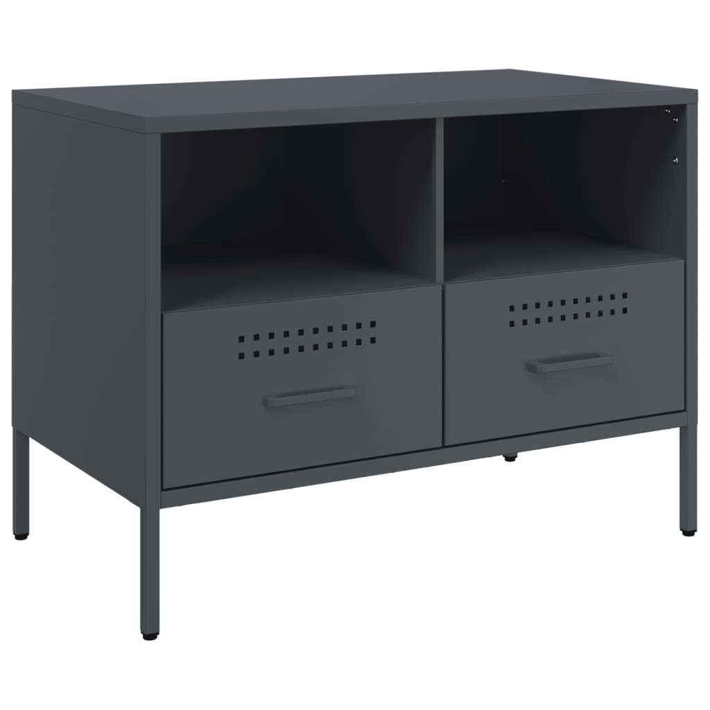 vidaXL TV Cabinet Anthracite 68x39x50.5 cm Steel