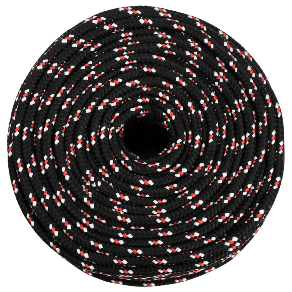 vidaXL Boat Rope Black 6 mm 250 m Polypropylene