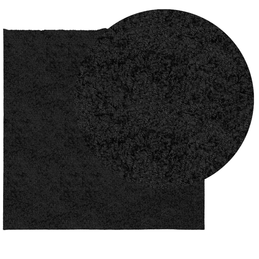 vidaXL Shaggy Rug PAMPLONA High Pile Modern Black 240x240 cm