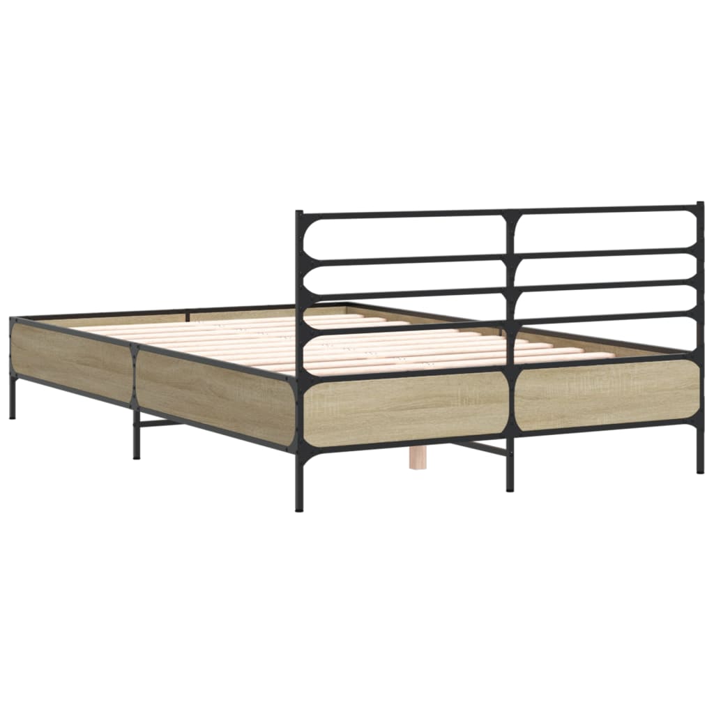 vidaXL Bed Frame without Mattress Sonoma Oak 120x200 cm