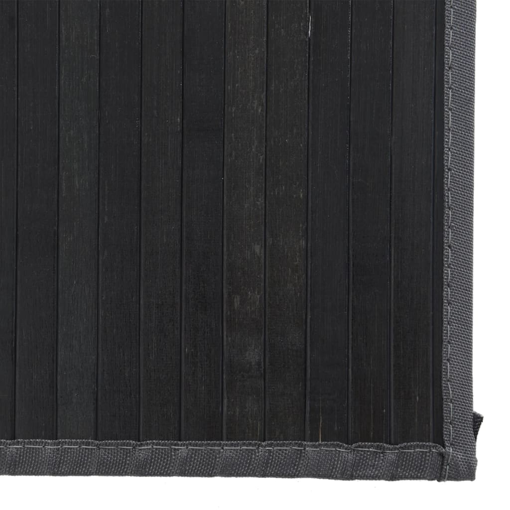 vidaXL Rug Rectangular Black80x1000 cm Bamboo