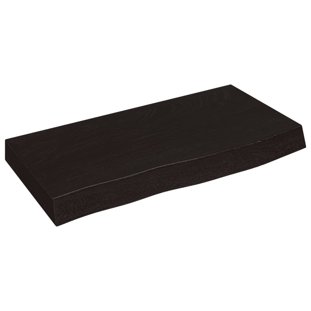 vidaXL Bathroom Countertop Dark Brown 60x30x(2-6) cm Treated Solid Wood