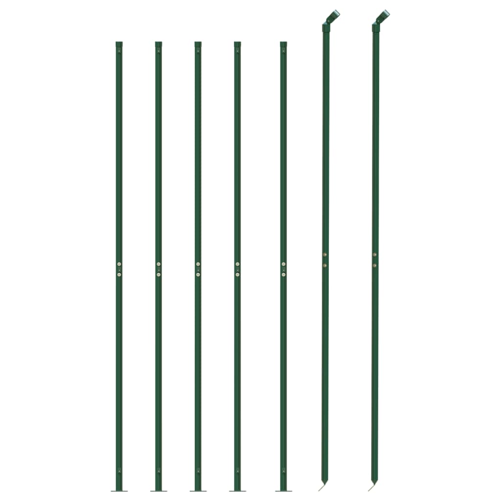 vidaXL Wire Mesh Fence with Flange Green 2x10 m