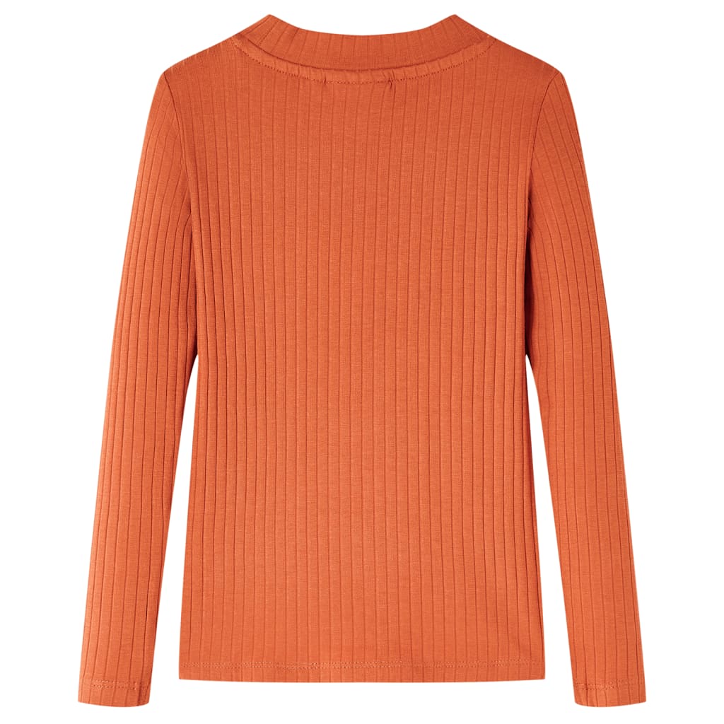 Kids' T-shirt with Long Sleeves Burnt Orange 116