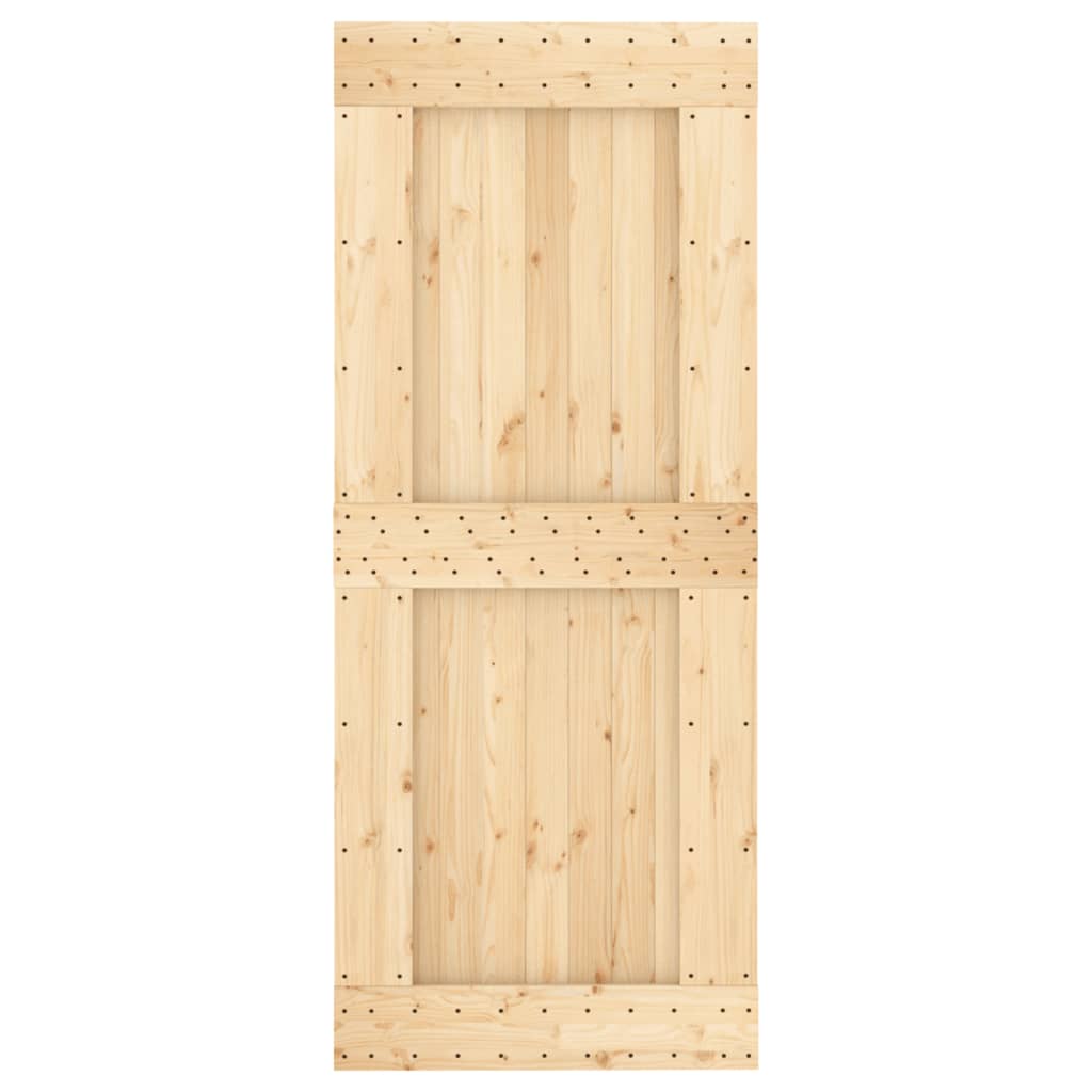 vidaXL Sliding Door with Hardware Set 85x210 cm Solid Wood Pine