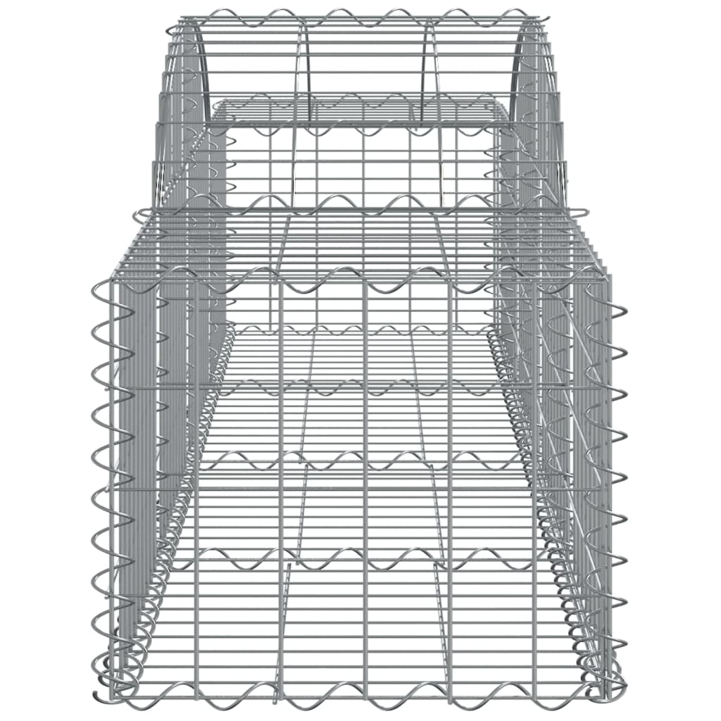 vidaXL Arched Gabion Baskets 11 pcs 200x50x40/60 cm Galvanised Iron