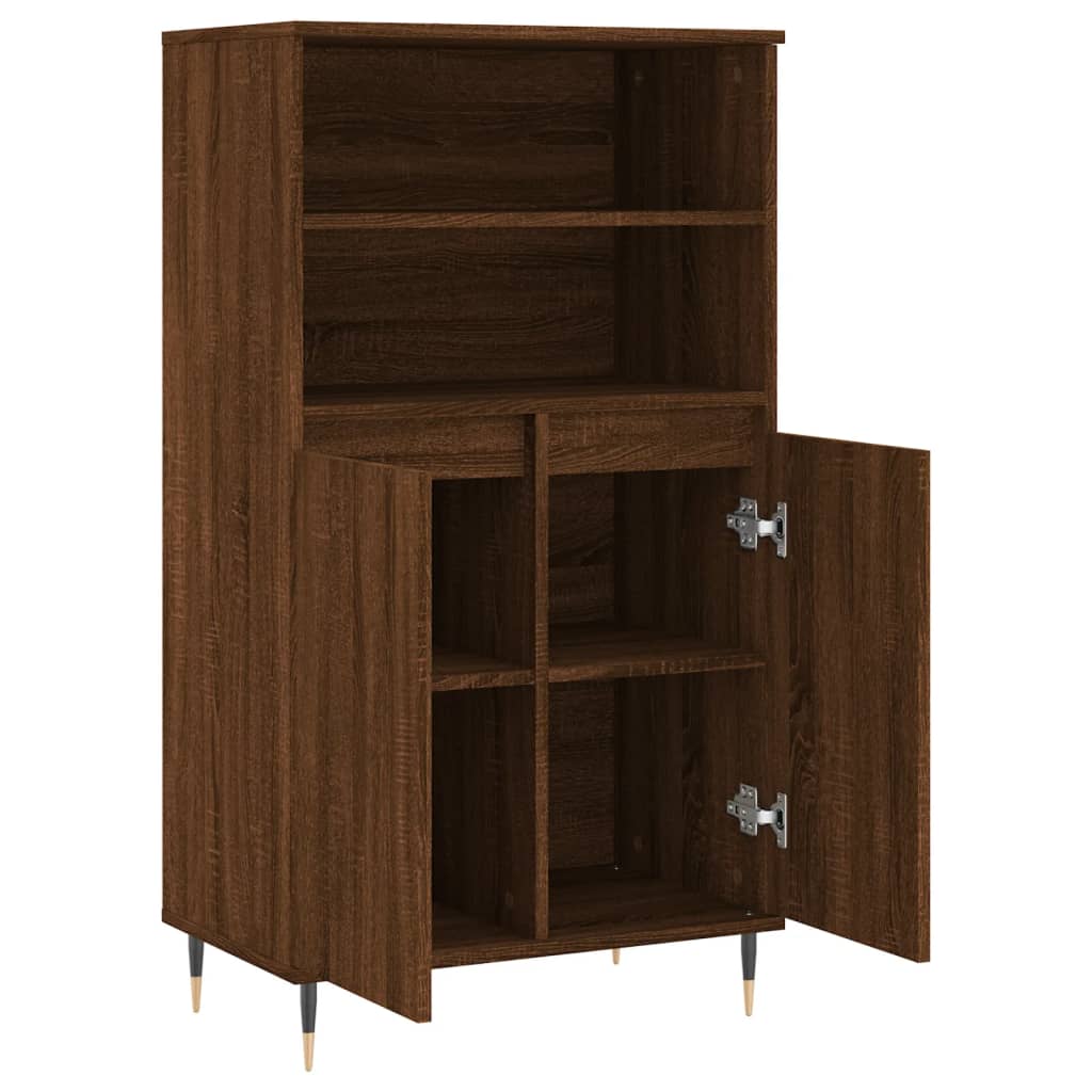 vidaXL Highboard Brown Oak 60x36x110 cm Engineered Wood