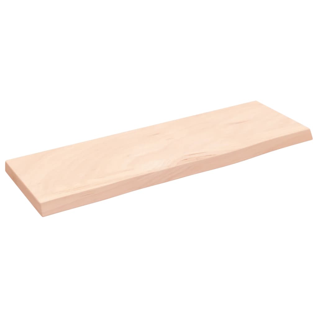 vidaXL Wall Shelf 60x20x2 cm Untreated Solid Wood Oak