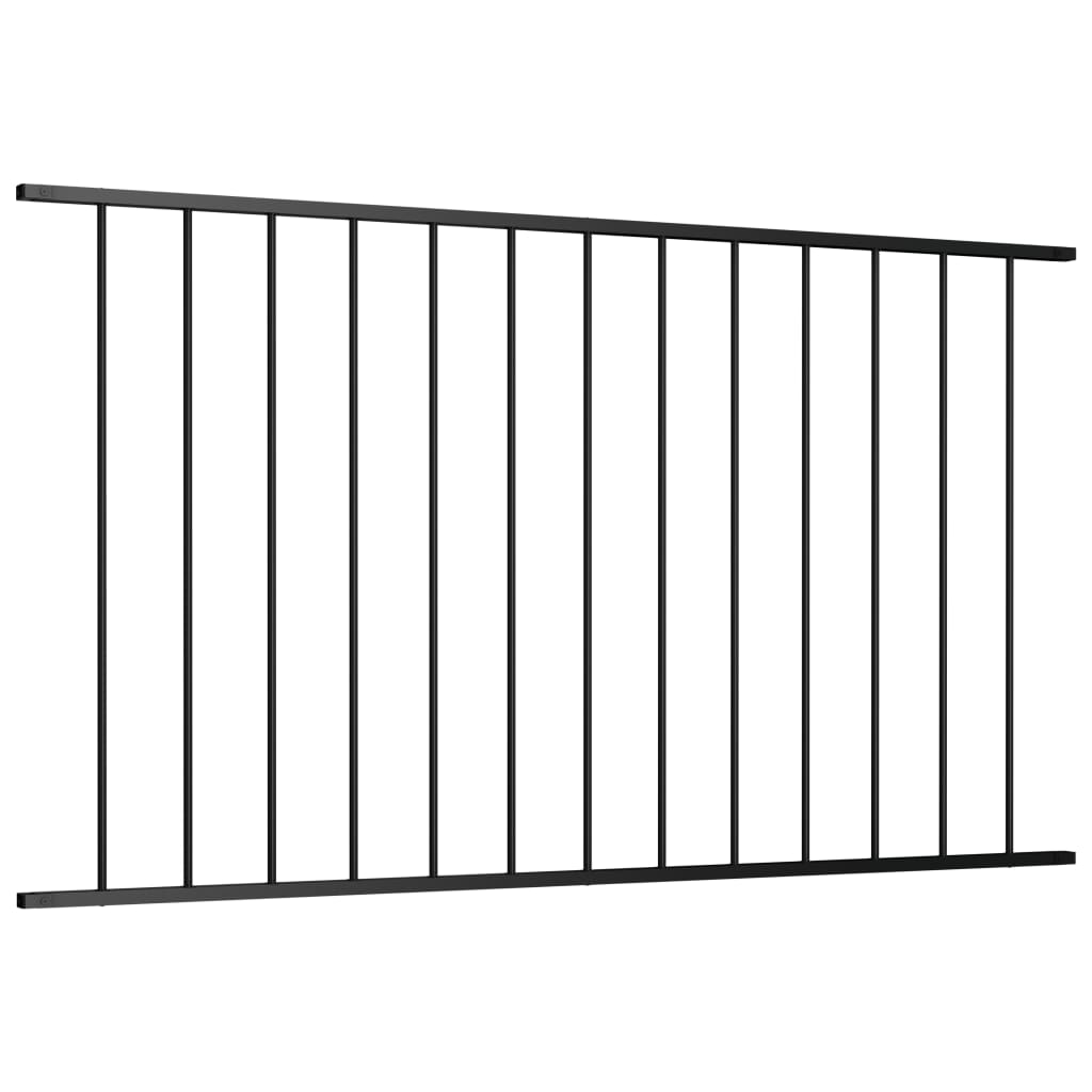 vidaXL Fence Panel Powder-coated Steel 1.7x0.75 m Black