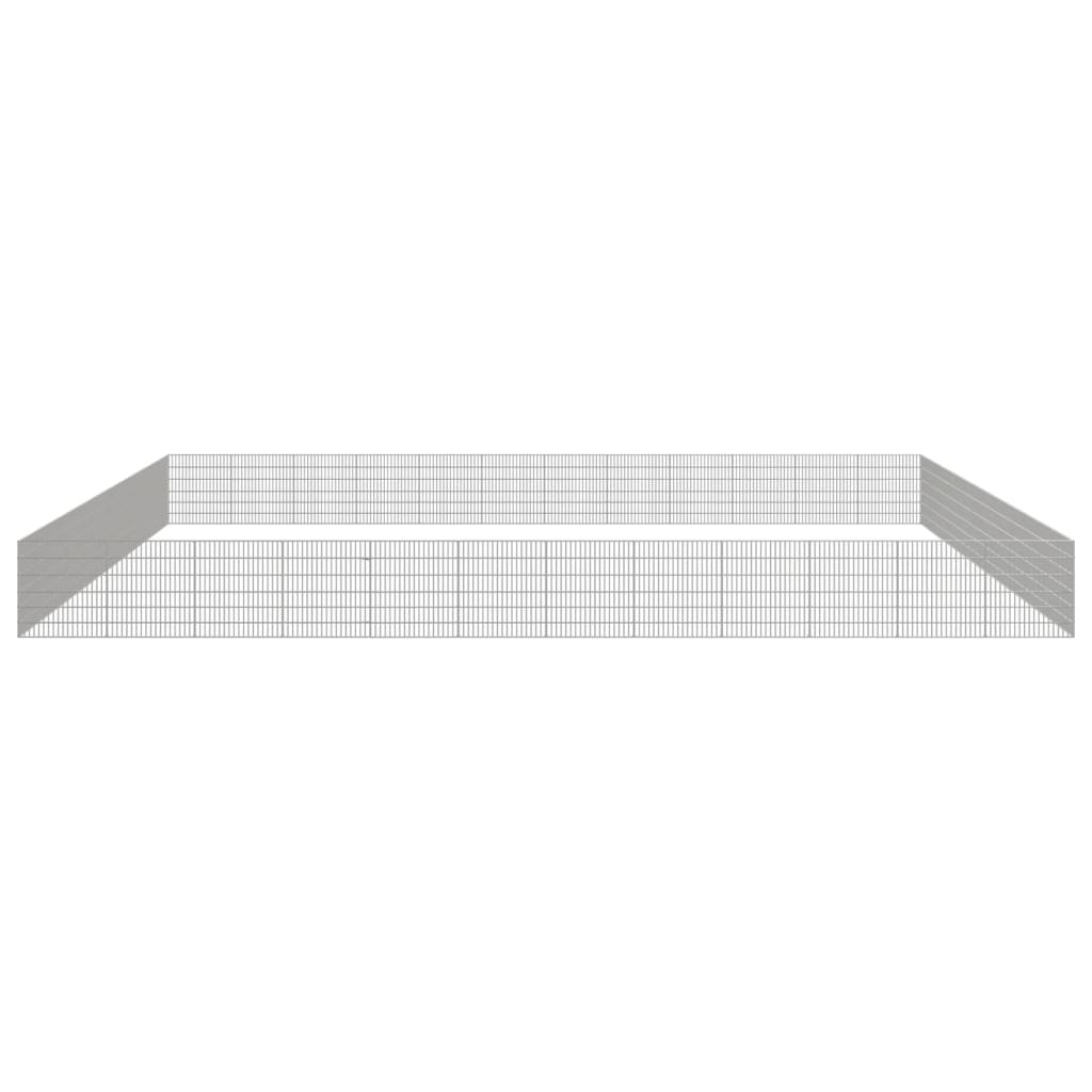 vidaXL Free Range Animal Enclosure 48-Panel 54x60 cm Galvanised Iron