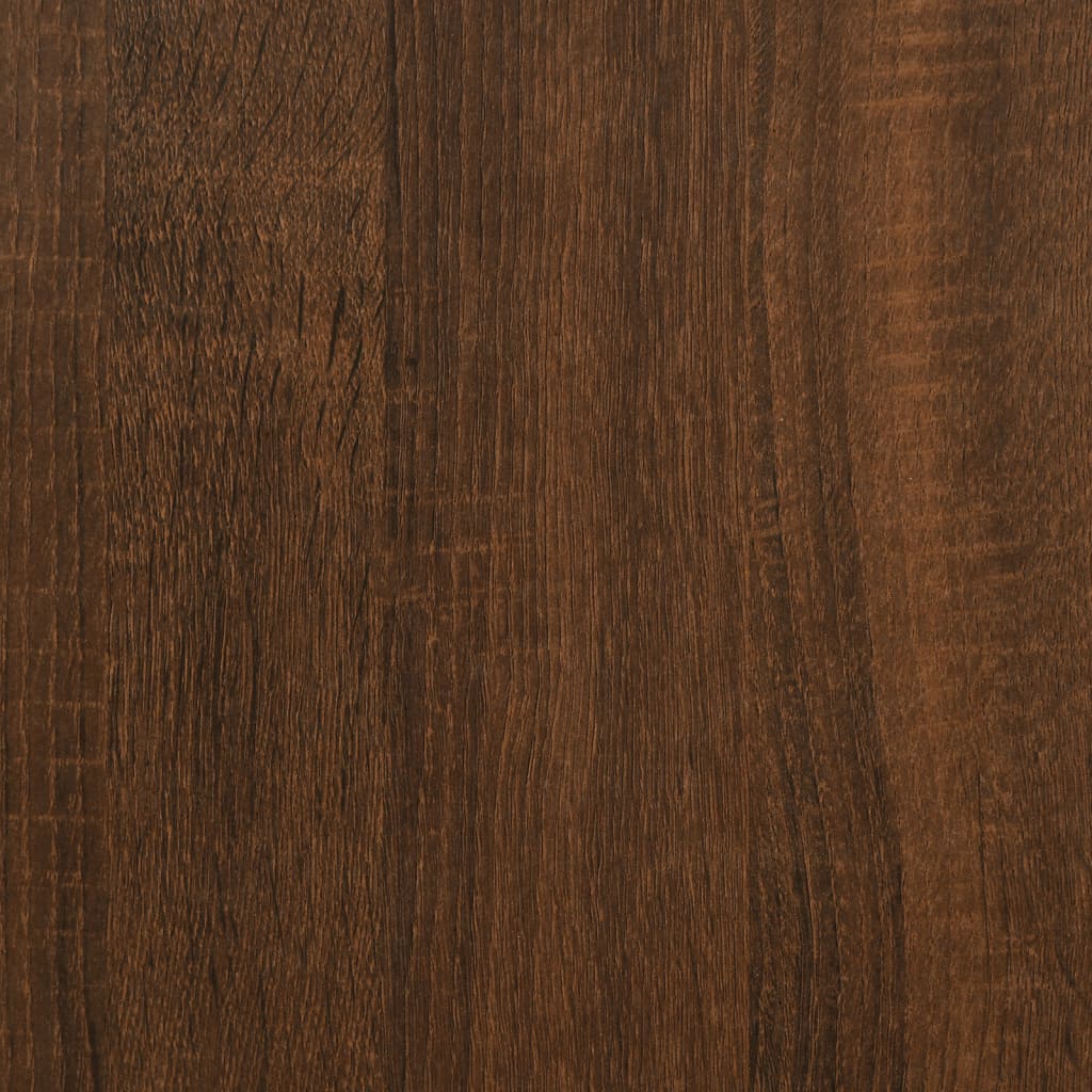 vidaXL TV Cabinet Brown Oak 121x35x45 cm Engineered Wood&Iron
