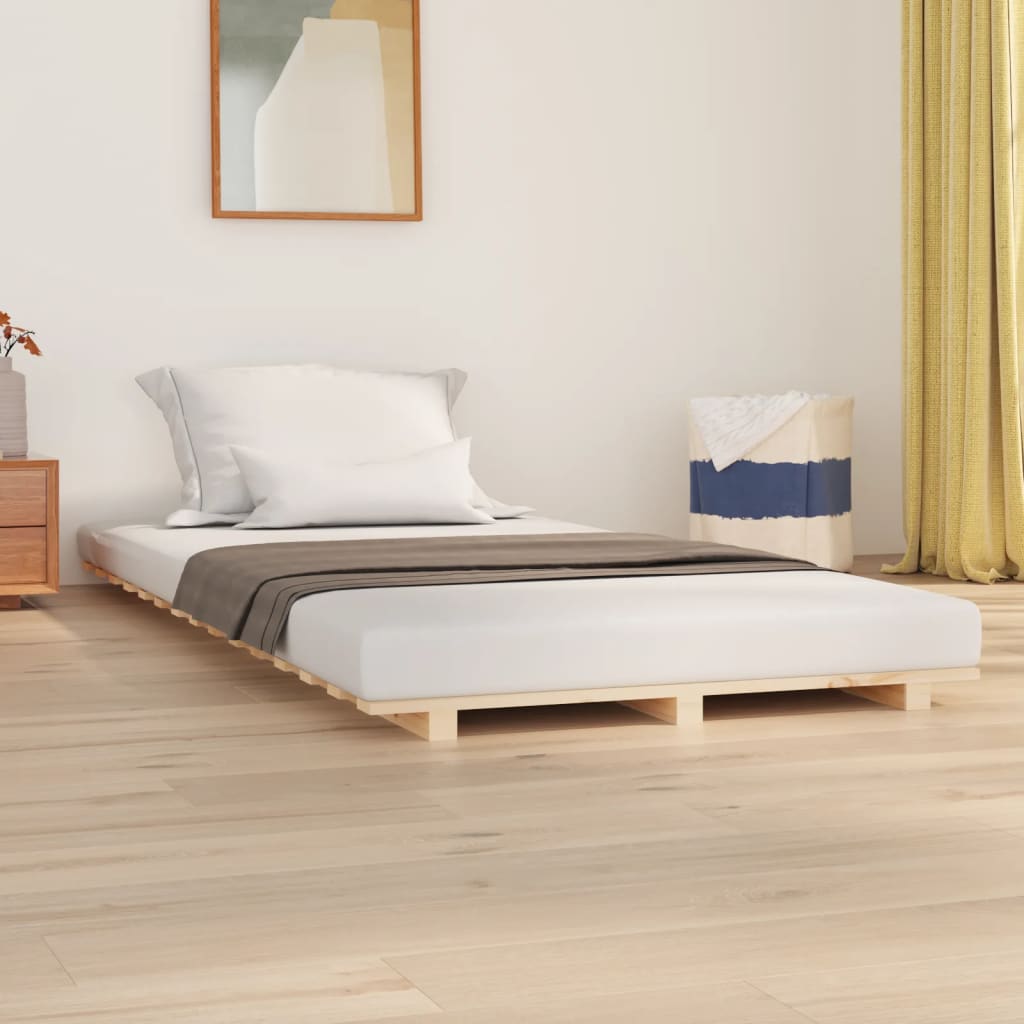 vidaXL Bed Frame without Mattress 100x200 cm Solid Wood Pine