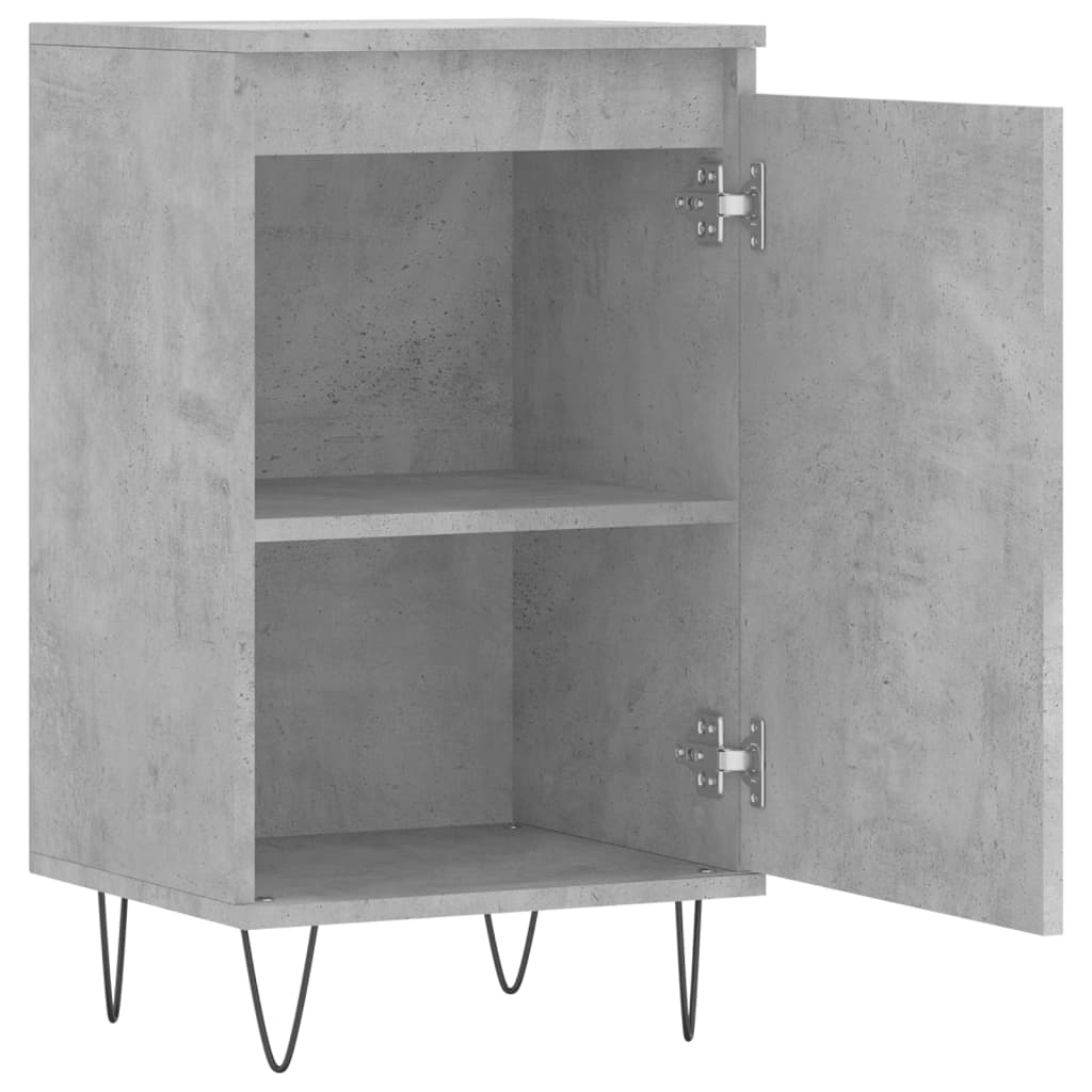 vidaXL Sideboards 2 pcs Concrete Grey 40x35x70 cm Engineered Wood