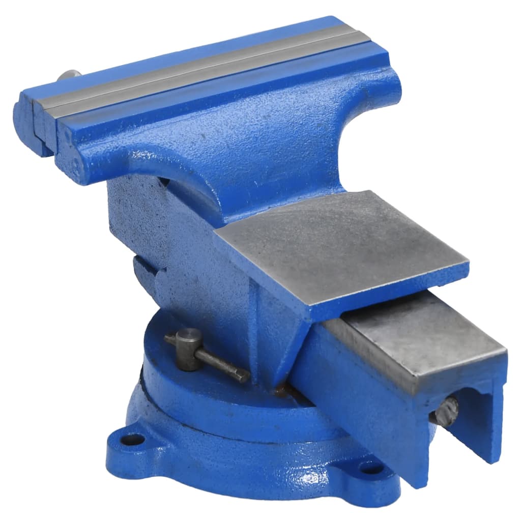 vidaXL Bench Vise Blue 200 mm Cast Iron