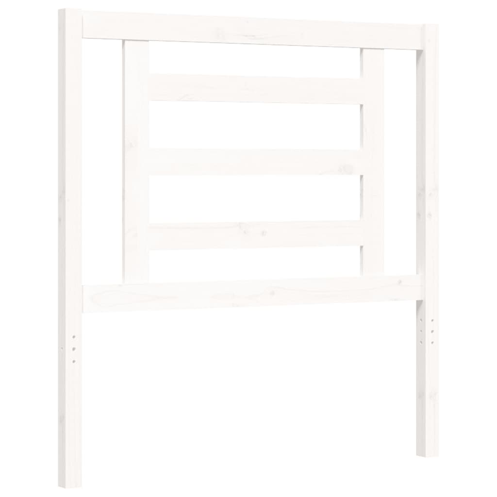 vidaXL Bed Frame without Mattress White 100x200 cm Solid Wood Pine