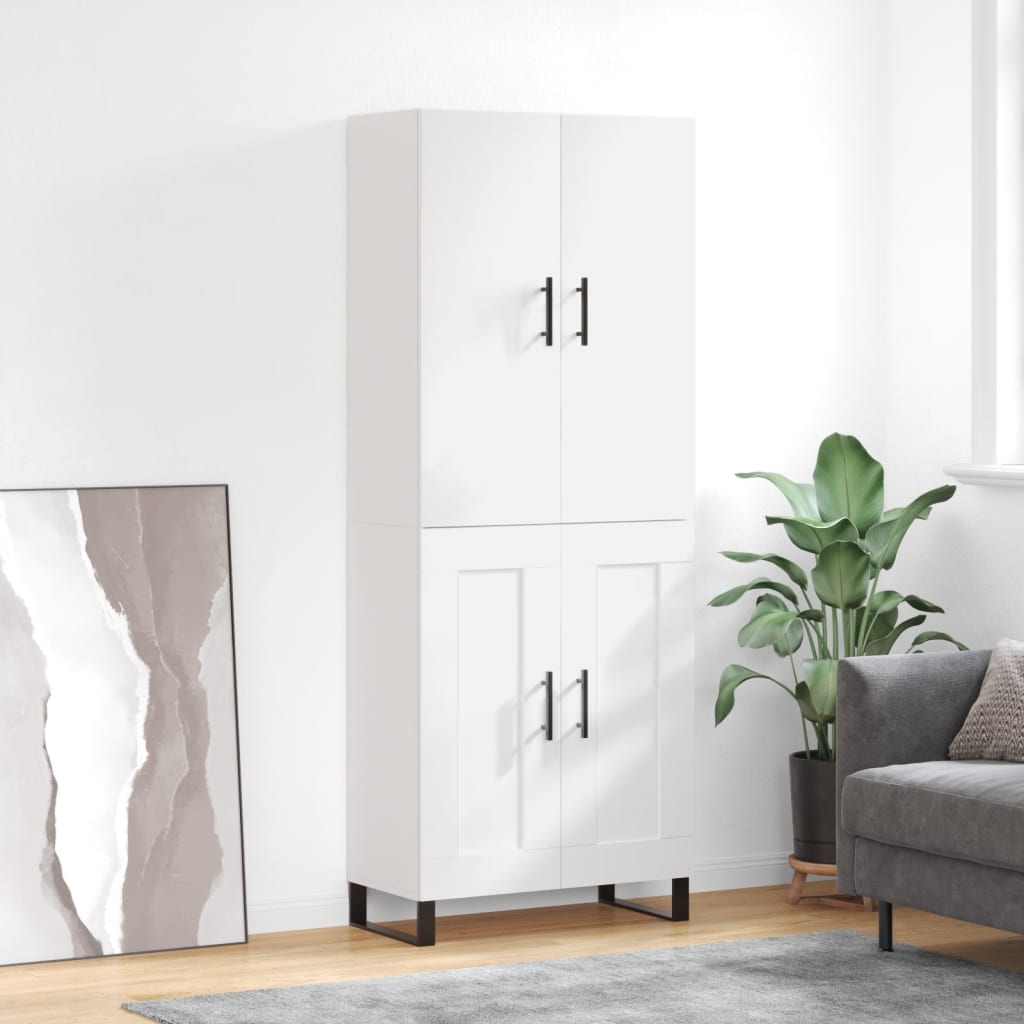 vidaXL Highboard White 69.5x34x180 cm Engineered Wood