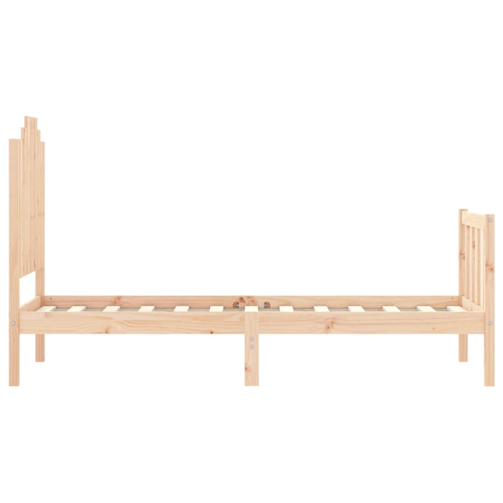 vidaXL Bed Frame without Mattress Small Single Solid Wood Pine