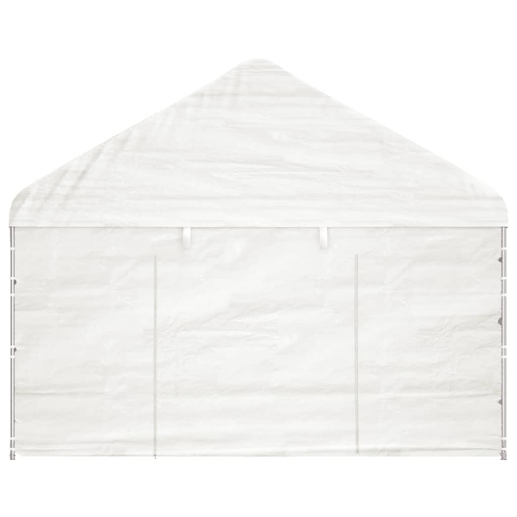 vidaXL Gazebo with Roof White 13.38x4.08x3.22 m Polyethylene