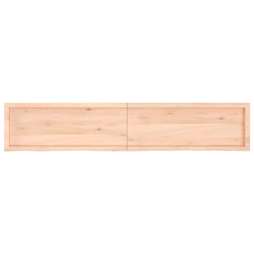 vidaXL Table Top 200x40x(2-4) cm Untreated Solid Wood Oak