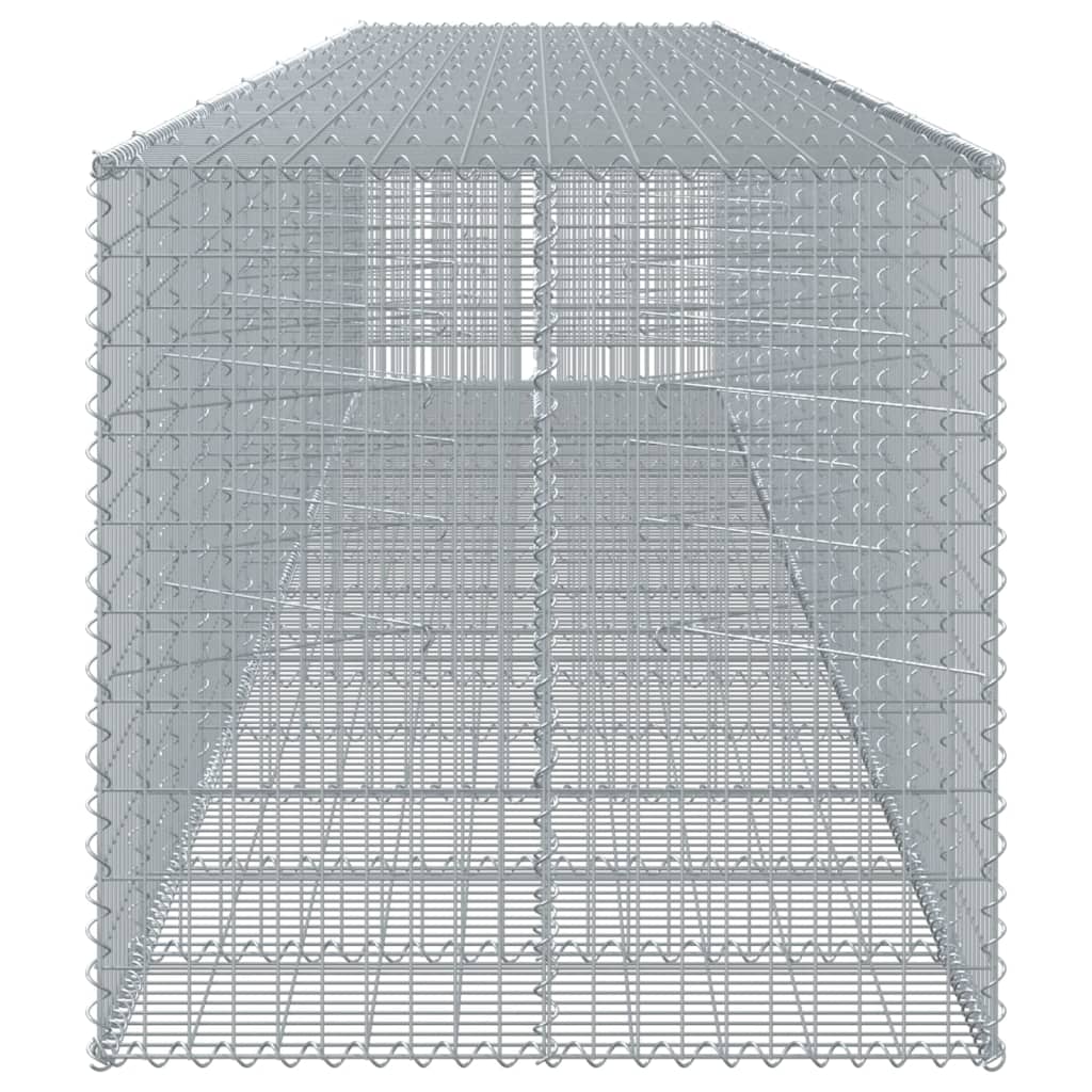 vidaXL Gabion Basket with Cover 750x100x100 cm Galvanised Iron