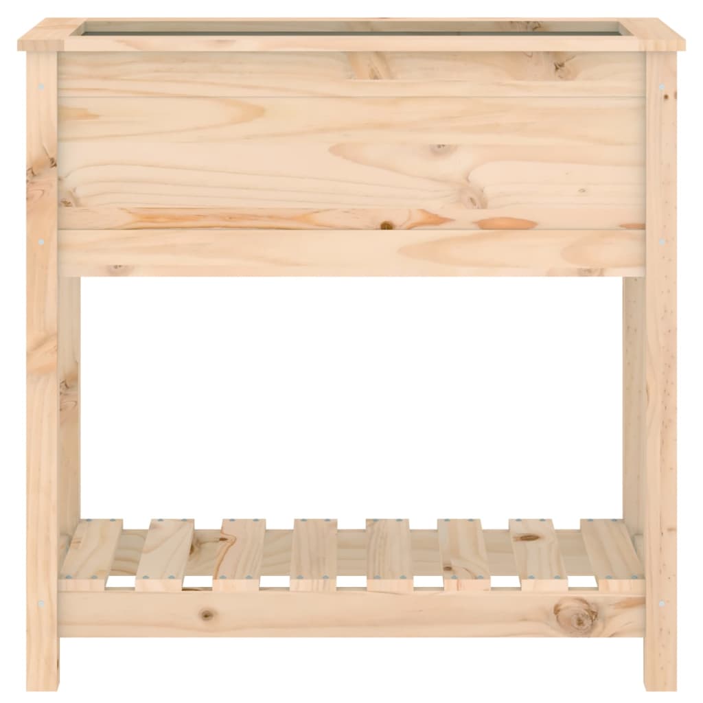 vidaXL Planter with Shelf 82.5x34.5x81 cm Solid Wood Pine