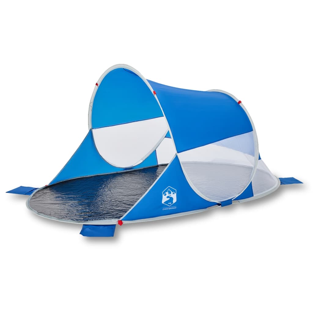 vidaXL Beach Tent Azure Blue Pop-up Waterproof