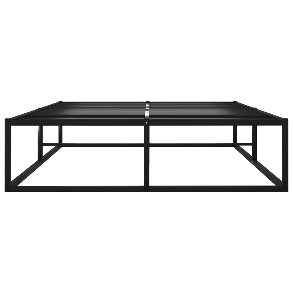 vidaXL Bed Frame without Mattress Black Metal 120x200 cm