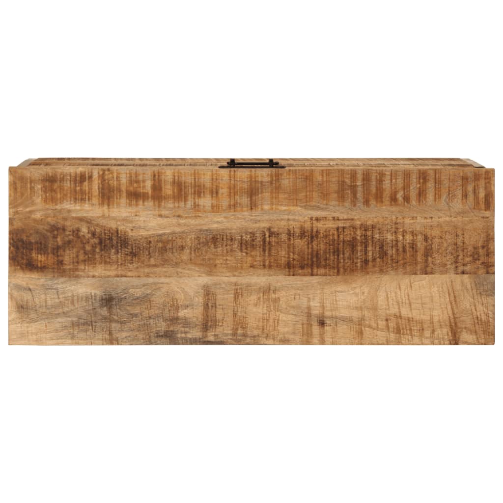 vidaXL Storage Box 82x30x43 cm Solid Rough Wood Mango