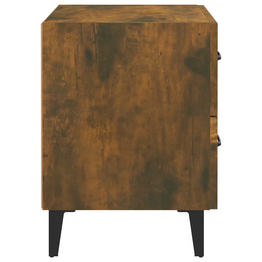 vidaXL Bedside Cabinet Smoked Oak 40x35x47.5 cm