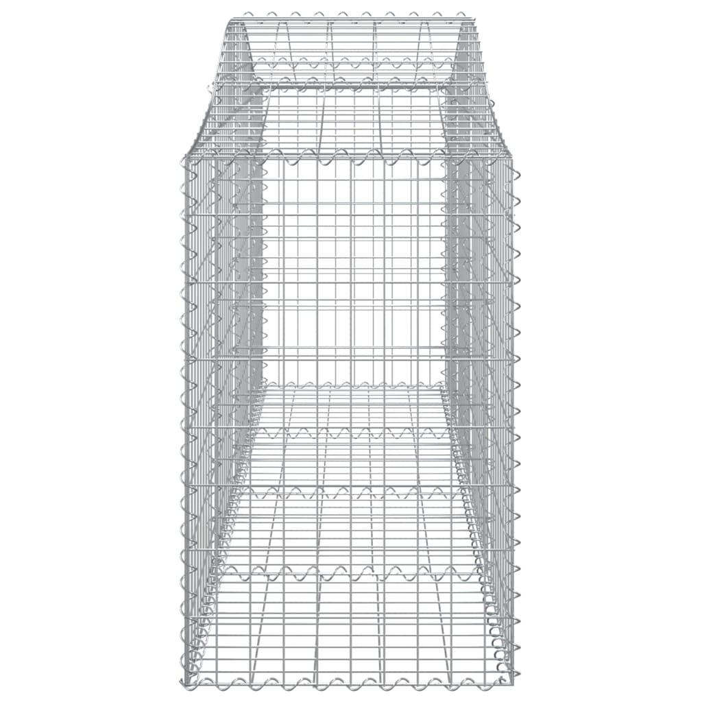 vidaXL Arched Gabion Baskets 12 pcs 200x50x80/100 cm Galvanised Iron