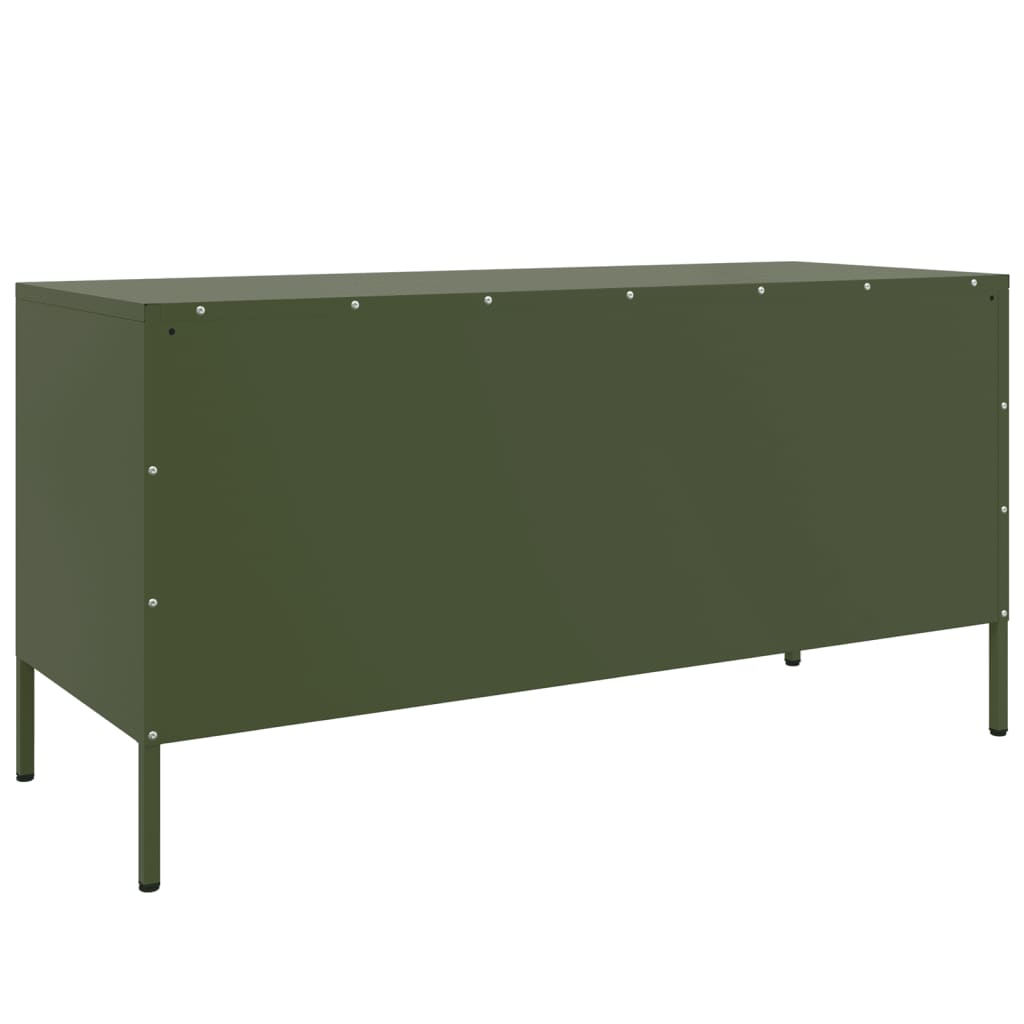 vidaXL TV Cabinet Olive Green 100.5x39x50.5 cm Steel