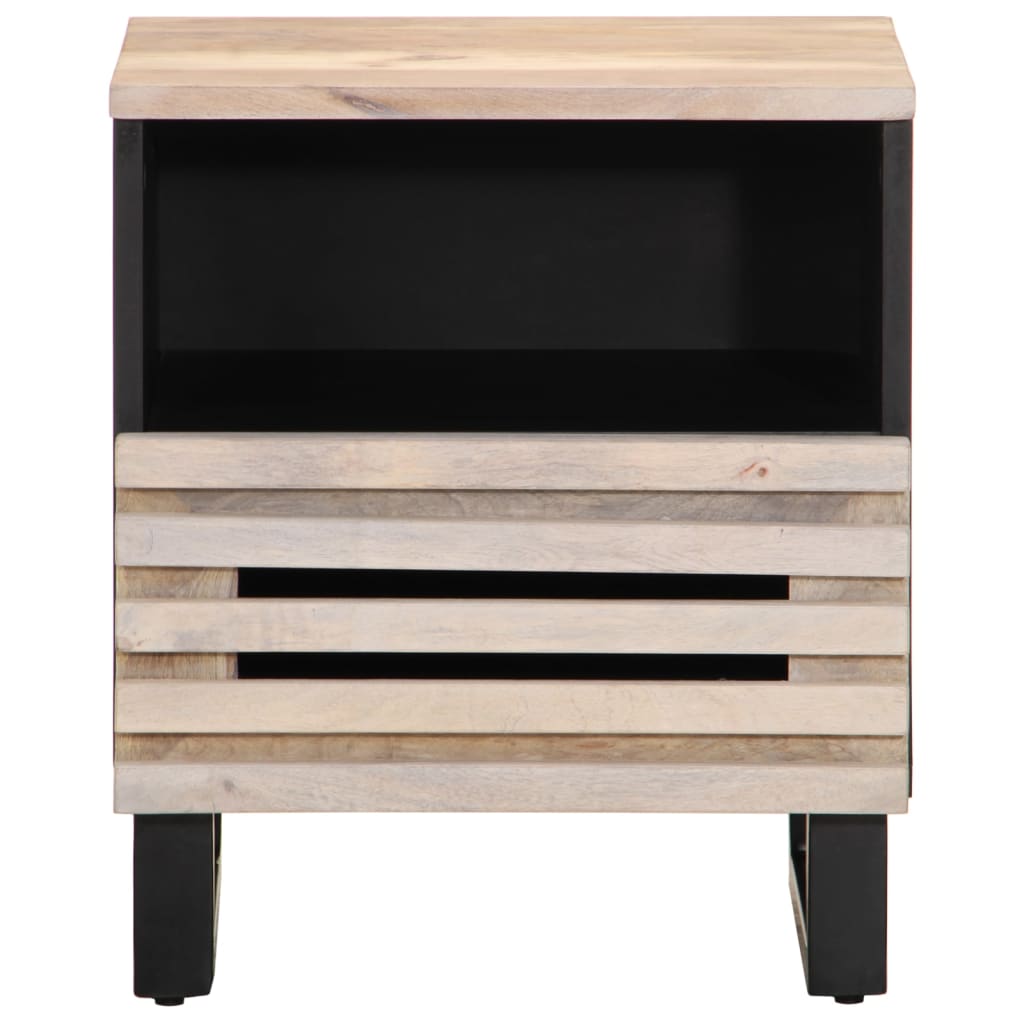 vidaXL Bedside Cabinets 2 pcs 40x33x46 cm Solid Wood Bleached Mango