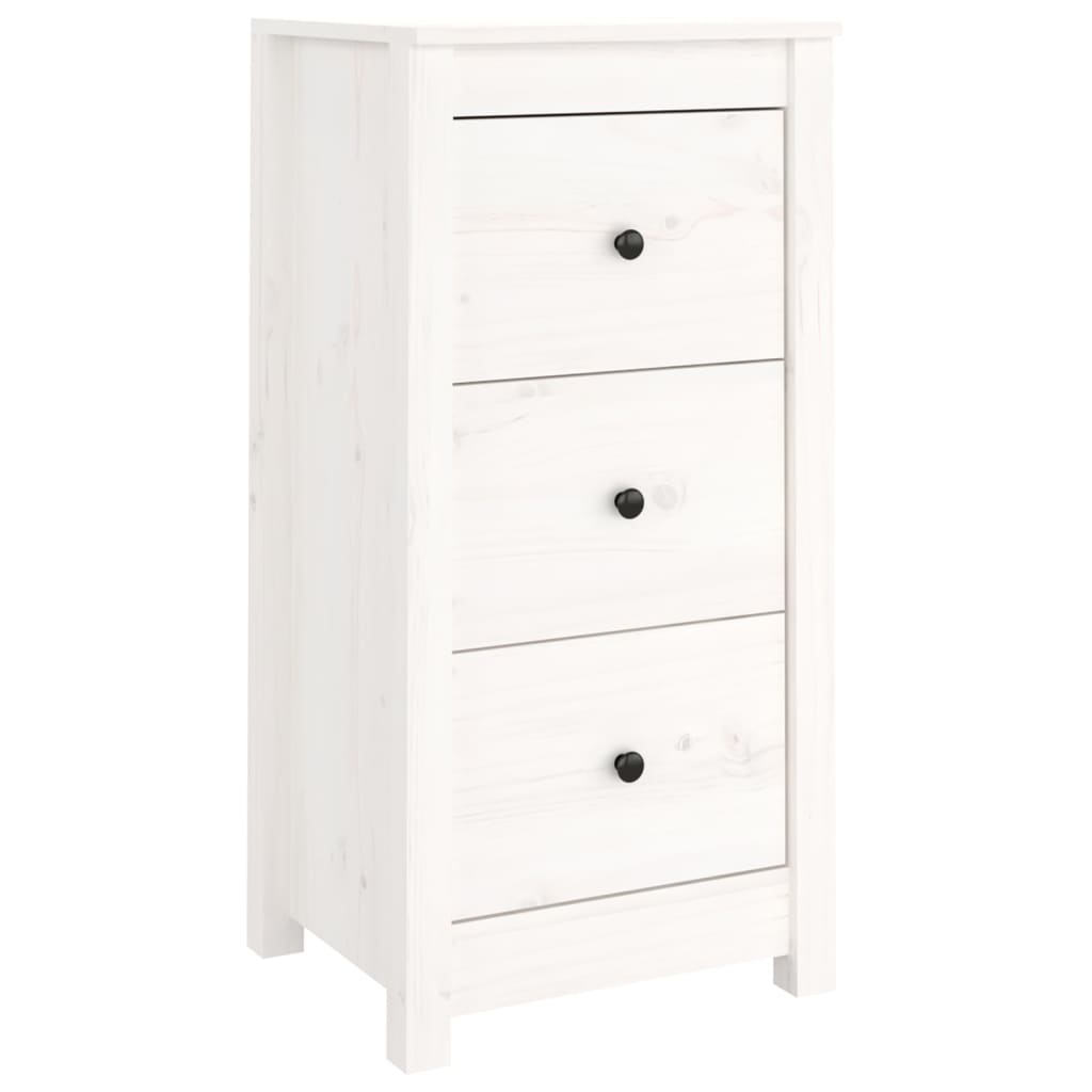 vidaXL Sideboards 2 pcs White 40x35x80 cm Solid Wood Pine