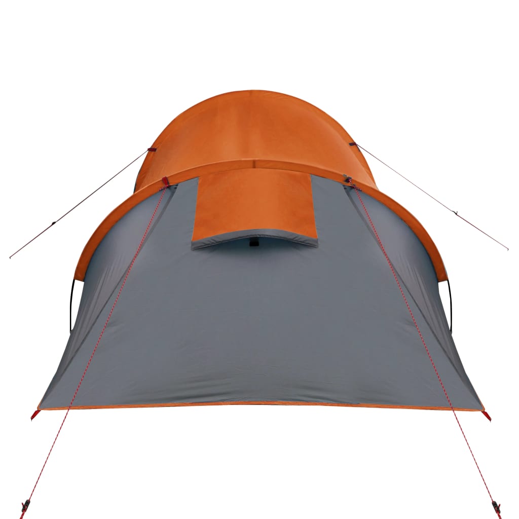 vidaXL Camping Tent Tunnel 3-Person Orange Waterproof