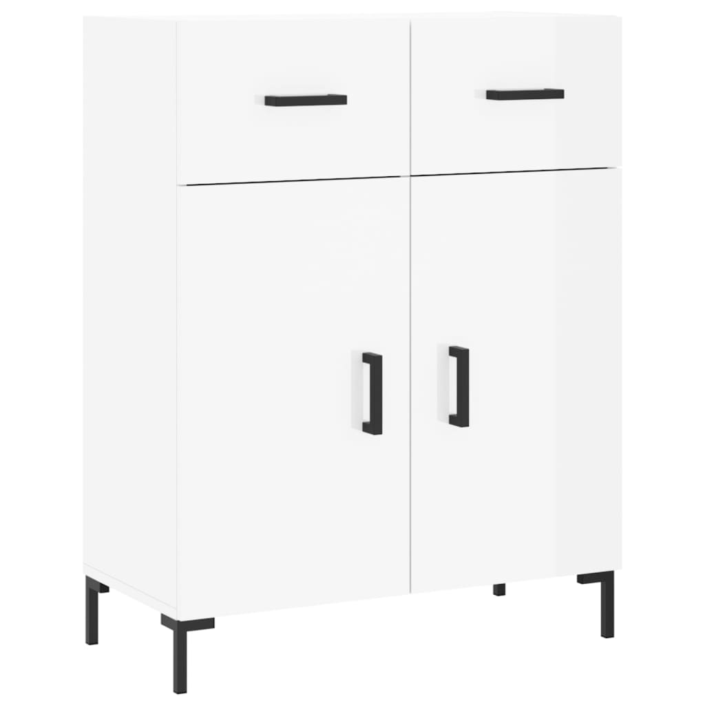 vidaXL Sideboard High Gloss White 69.5x34x90 cm Engineered Wood