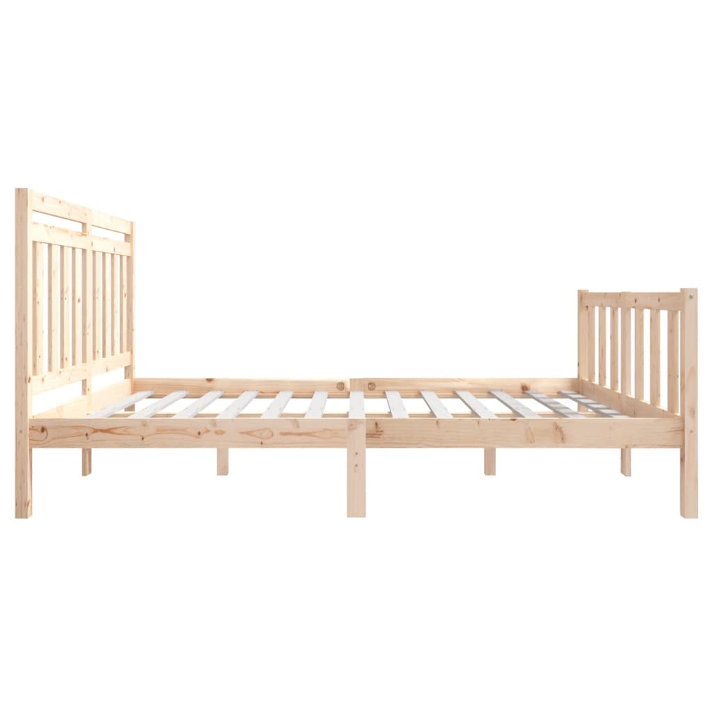 vidaXL Bed Frame without Mattress King Size Solid Wood