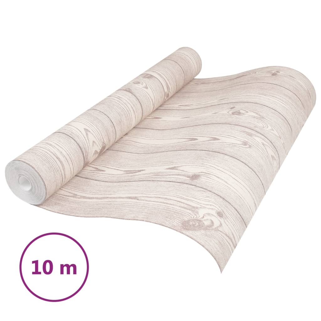 vidaXL Wallpaper 3D Wood Grain Grey 10x0.53 m Non-woven