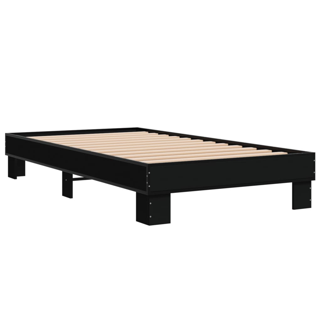 vidaXL Bed Frame without Mattress Black 90x200 cm