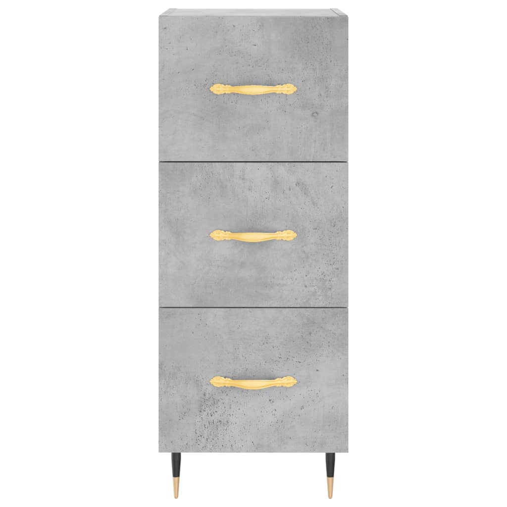 vidaXL Highboard Concrete Grey 34.5x34x180 cm Engineered Wood